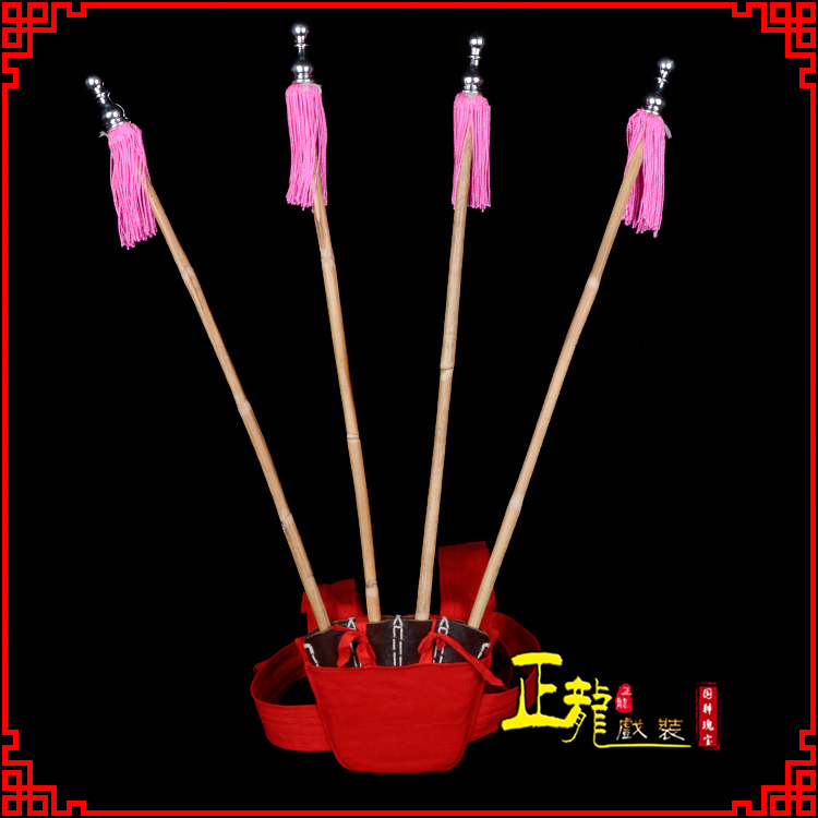 张北戏装戏曲用品靠旗男女大靠 靠板 正宗牛皮旗杆旗架