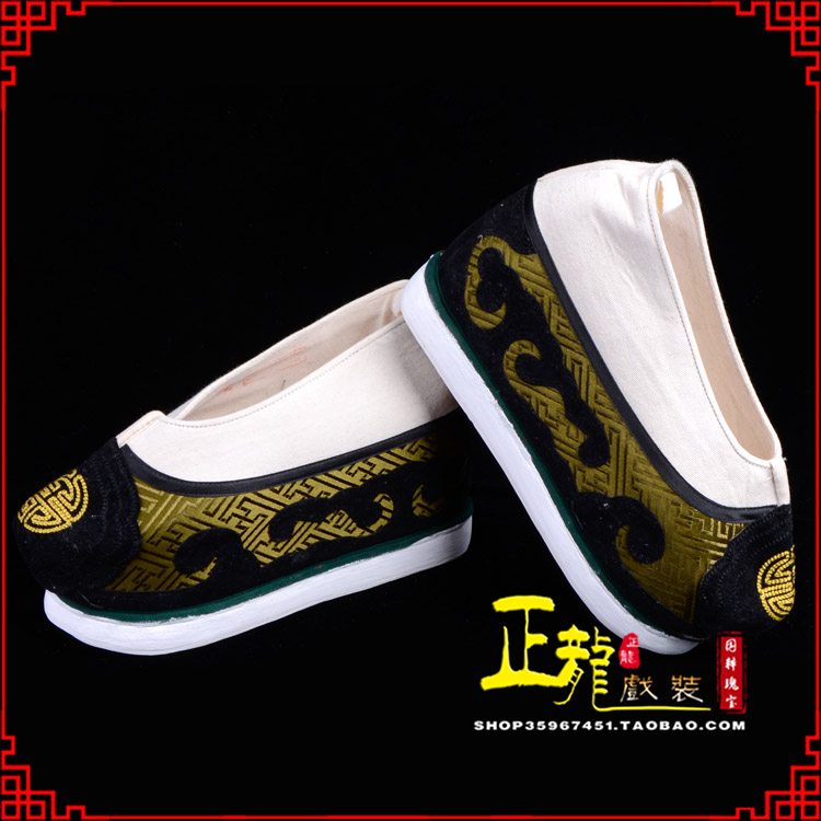 张北戏鞋方口鞋老生鞋老旦鞋三义斋纸底内高福字履