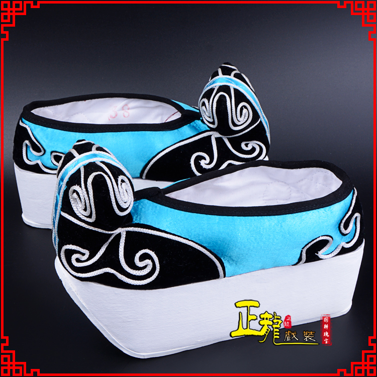 张北京越剧黄梅戏古装男书生小生鞋云头鞋戏曲鞋云履 云头鞋