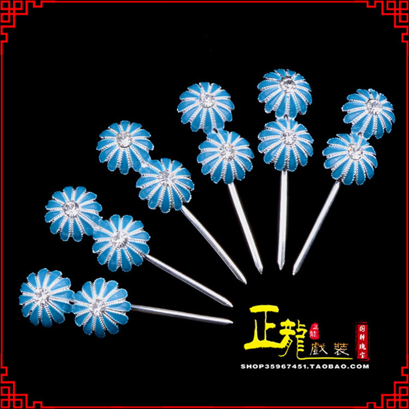 张北头面泡子旦角化妆头饰 仿点绸泡子