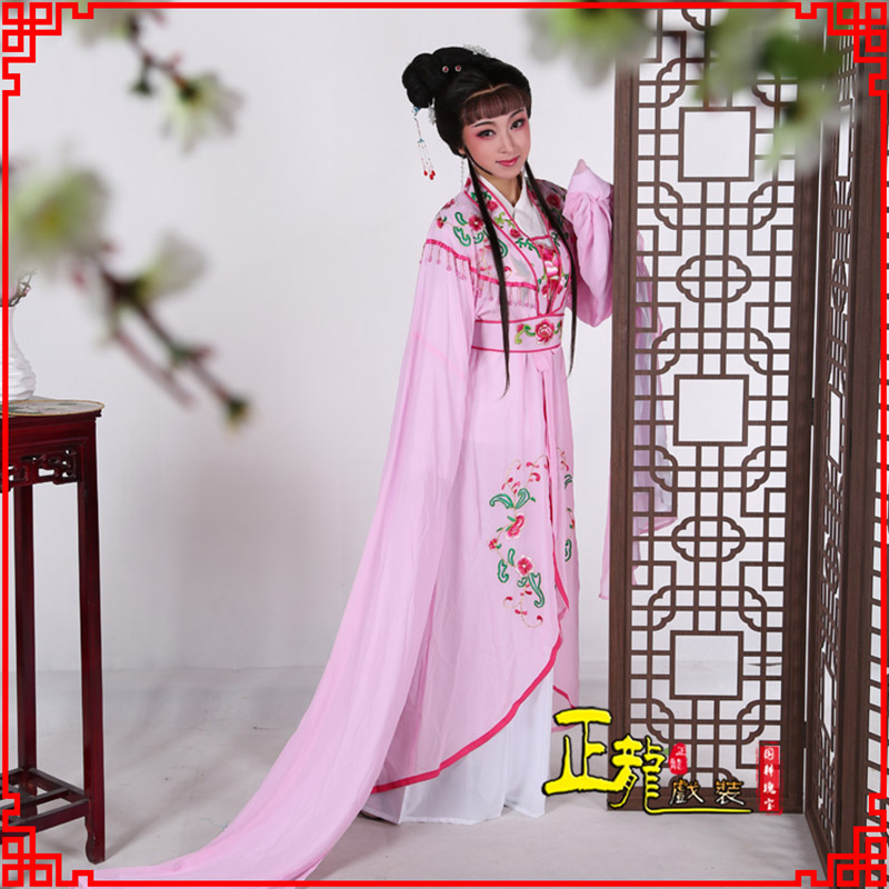 张北花旦黄梅戏服古装戏服水袖戏剧假云肩长披