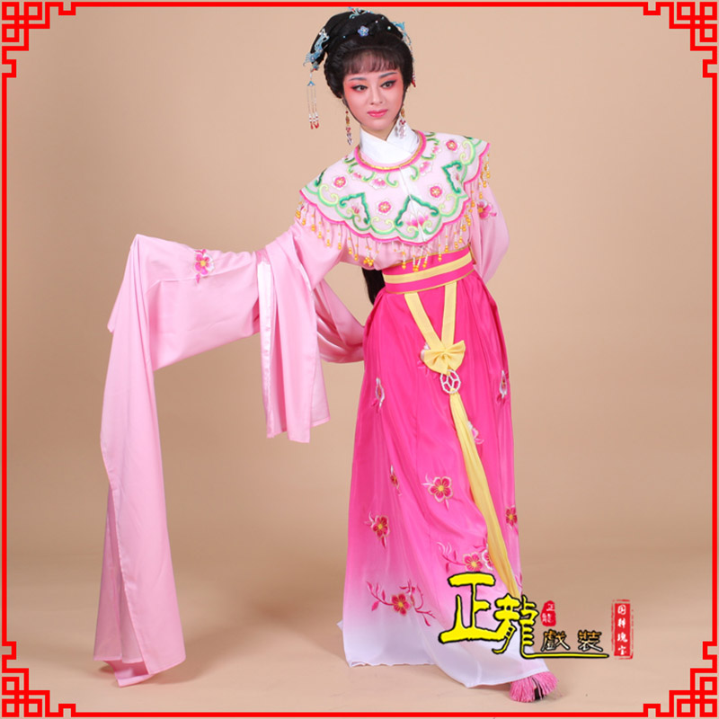 张北水袖青衣练功花旦服 梅花古装衣