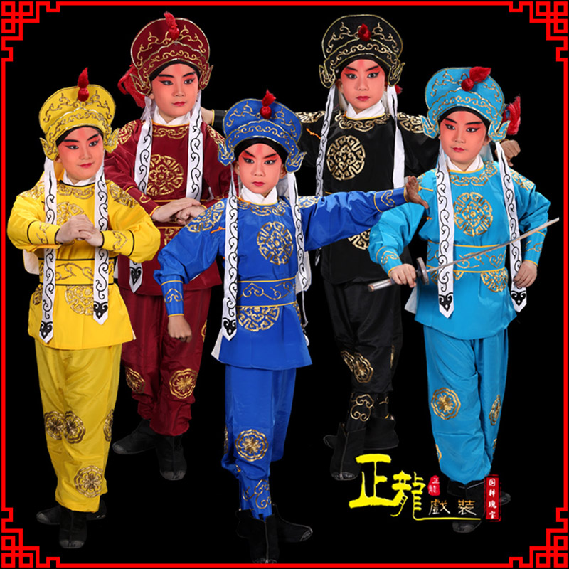 张北京剧儿童男兵衣戏服武生小兵龙套